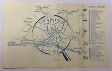 1950'S CITY OF TRENTON, NEW JERSEY FOLDING PAPER MAP ~ CHAMBER OF COMMERCE ISSUE picture