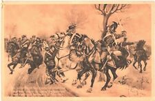 Men In Horse Battle Scene By Danish Painter Karl Hansen Reistrup Postcard picture