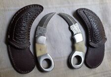 Knife King's Hand made Damascus Karambit knife Set  LEFT & RIGHT PAIR picture