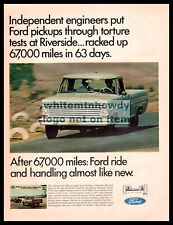 1967 FORD F-100 Pickup Truck Vintage Original Photo PRINT AD picture
