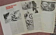 1973 Suzuki TM250 J Original Motorcycle 5pg Test article picture