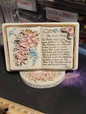 Vintage  The Lords Prayers Porcelain  Bible  Hand Made Peggy Fanucchi picture