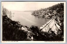 Postcard Big Bear Lake & Dam California Unp. RPPC AZO 1918  G 7 picture