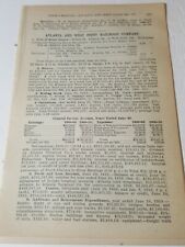 1911 rare train document ATLANTA & WEST POINT RAILROAD vintage paper  picture