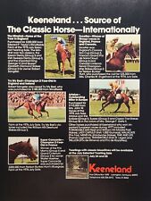 Keeneland Annual July Yearling Horse Sale Lexington KY Vintage Print Ad 1978 picture