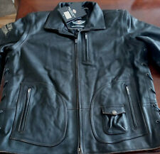 NWT MENS HARLEY DAVIDSON HD PANHEAD II LEATHER RIDING JACKET  4XL picture