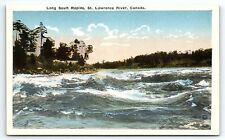c1910 MONTREAL ST LAWRENCE RIVER LONG SAULT RAPIDS VALENTINE POSTCARD P1771 picture