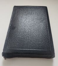 Vintage 1952 KJV Holy Bible Old & New Testaments- leather zip cover -cross charm picture