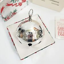 1984 Wallace Silverplate Sleigh Bell 14th in series NOS Complete Box & Brochure picture
