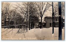 1909 Grand Traverse Street View Residence Snow Michigan MI RPPC Photo Postcard picture