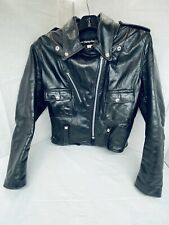 AMF Harley Davidson Leather Biker Jacket Womans Vintage Sz. 40 S/M picture