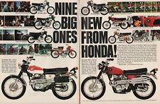 1968 Honda - 9 Big New Ones - 2-Page Vintage Motorcycle Ad picture