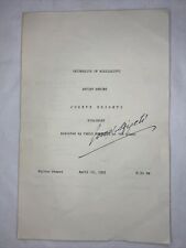 Joseph Szigeti Hungarian Violinist Signed 1951 Ole Miss Concert Program Musician picture