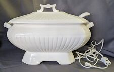 ROYAL SEALY Japan 3pc Soup Tureen Buffet w/ Electric Cord Warmer Untested EUC picture