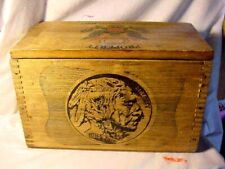 1913 Denver mint,bison,buffalo,cheif,indian head,nickle,country western wood box picture