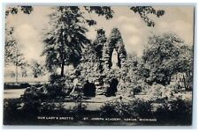 c1950's Adrian Michigan Our Lady's Grotto St. Joseph Academy Catholic Postcard picture