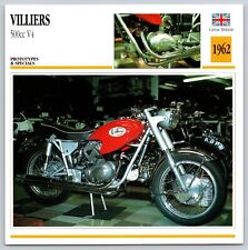 Villiers 500cc V4 1962 G Britian Edito Service Atlas Motorcycle Card picture