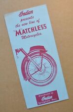 Original Vintage 1954 Indian Matchless Motorcycle Brochure G80 G80S G80CS G9 picture