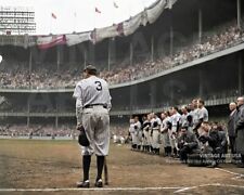 Babe Ruth Retires 1949 Pulitzer Prize Winning Photo - COLORIZED - Man Cave Art picture