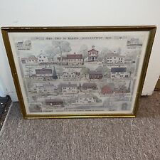 This is Darien Connecticut 1820 - 1970 / Framed Board of Realtors Historic House picture