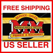 Minneapolis-Moline MM Tractor Flag 3x5 FT Banner Logo Quality Farm  picture
