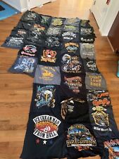 Vintage Cut Front Of Harley Davidson Shirts ,made Into A Hanging Banner Unique picture