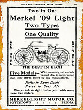 1909 Merkel Light Motor Co.New Metal Sign: Motorcycle, Pottstown, Pennsylvania picture