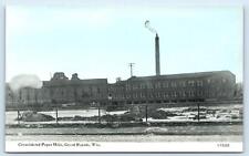 GRAND RAPIDS, Wisconsin WI ~ CONSOLIDATED PAPER MILLS c1910s Photoette  Postcard picture