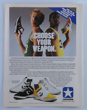 Larry Bird Celtics Magic Johnson Lakers Vintage 1986 Converse Original Print Ad  picture