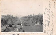 Lisbon Elkton OH Ohio Elk Run River Hollow Train Railroad Bridge Postcard C16 picture
