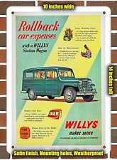 Metal Sign - 1951 Willys Station Wagon- 10x14 inches picture