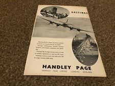FRAMED ADVERT 11X8 HANDLEY PAGE - ROYAL AIR FORCE HASTINGS picture
