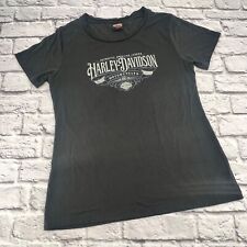 Harley Davidson T-Shirt Size XL Black Silverton Colorado Roll Neck Short Sleeve picture