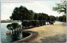 Boulevard Lake Calhoun Twin Cities Minnesota MN Trees Roadway Postcard picture