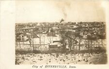 RPPC Town View Estherville IA Houses RR Trestles etc. Emmet County posted 1907 picture