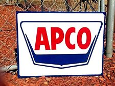 Vintage Old Skool Sty. APCO Gasoline Oil Gas Station Car Truck Hand Painted Sign picture