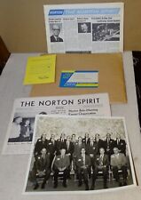 NORTON Company (Worcester MA) 1951 & 1971 Newsletters, vintage 8x10