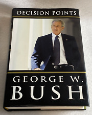 President George W Bush Decision Points Hardback Autographed Faceplate Book COA picture