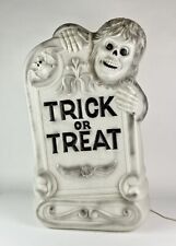 Vtg Halloween Headstone Blow Mold Trick Or Treat Haunted Tombstone Grave 28