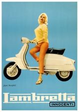 Jayne Mansfield POSTER Lambretta Mopeds SEXY & BUSTY **Very LARGE** Vespa picture