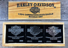 Harley-Davidson 1994 Commemorative Eagle Belt Buckle Limited Edition Set in Box picture