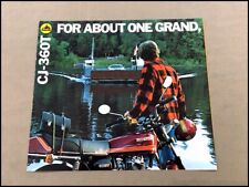 1977 Honda CJ-360T CJ360T Motorcycle Bike Vintage Sales Brochure Spec Folder picture