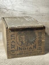 1930s Indian Chief Chalk Wood Box American Crayon Co. Sandusky Ohio picture