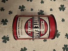 Vintage 1 LB WHITE EAGLE Grease Motor Oil Advertising Can Pail Bucket picture