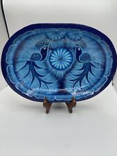 Handpainted Wooden platter/bowl from Puerto Vallerta Signed  picture