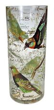 14” Large Glass Cylinder Vase Bird Romantic Victorian Distressed Wedding picture