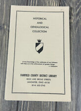 Vintage Historical and Genealogical Collection Fairfield County District Library picture
