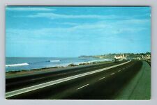 Solana Beach CA-California, California Coast Highway 101, Ocean Vintage Postcard picture