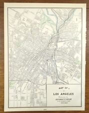 Vintage 1902 LOS ANGELES CALIFORNIA Map 11