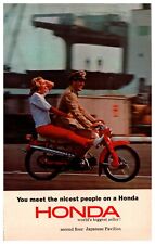 1964 Honda Motorcycle Vintage Print Ad New York World's Fair Japan Pavilion  picture